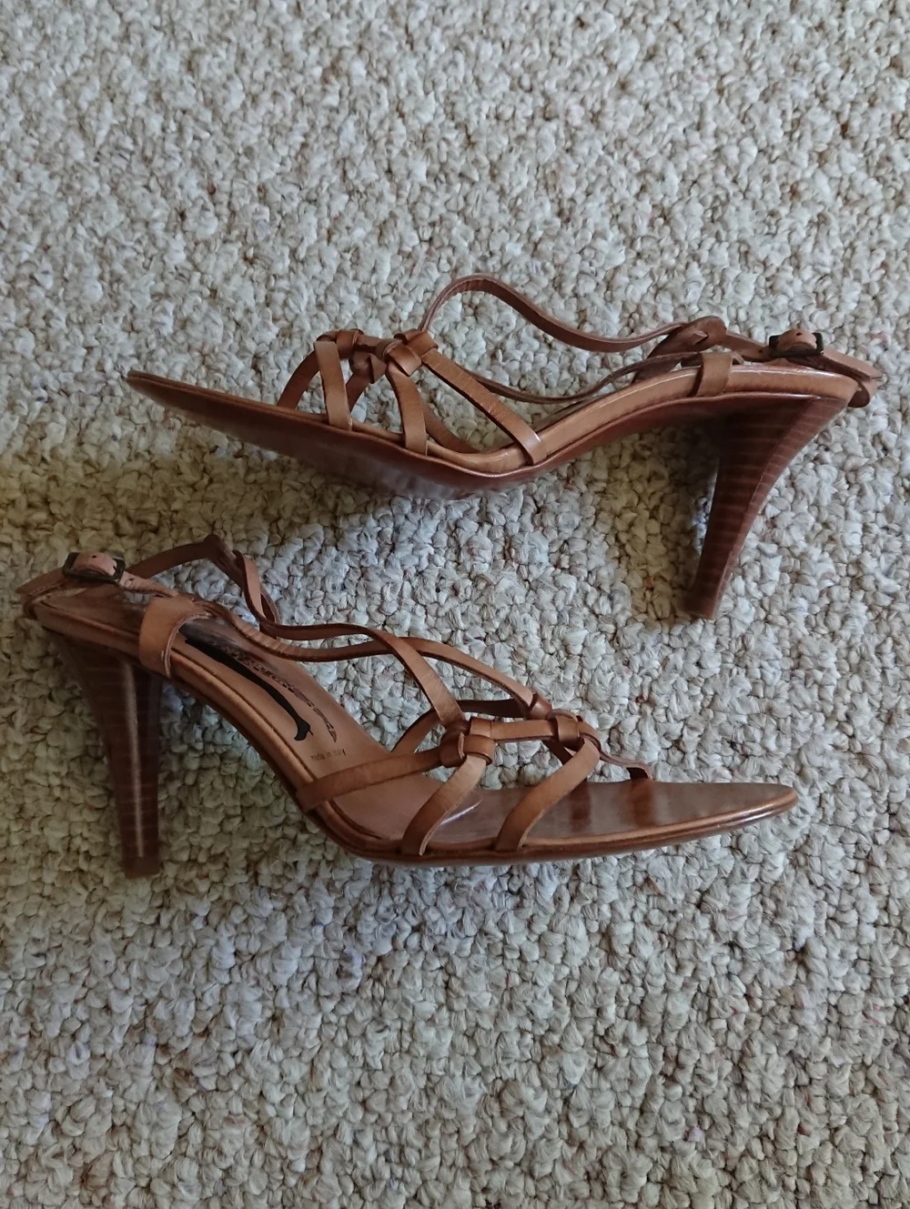 Sigerson Morrison Strappy Brown Leather Sandals Made in Italy size 6
